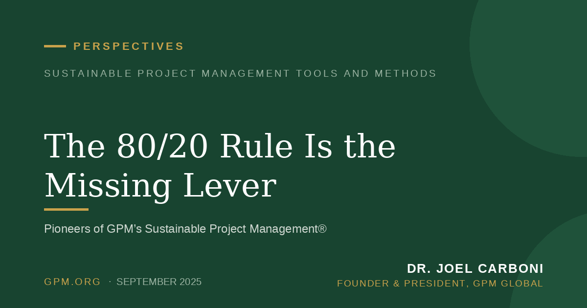 The 80/20 Rule Is the Missing Lever