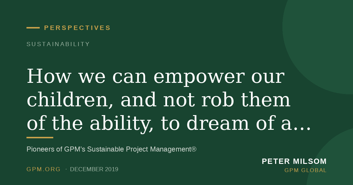 How we can empower our children, and not rob them of the ability, to dream of a better future.