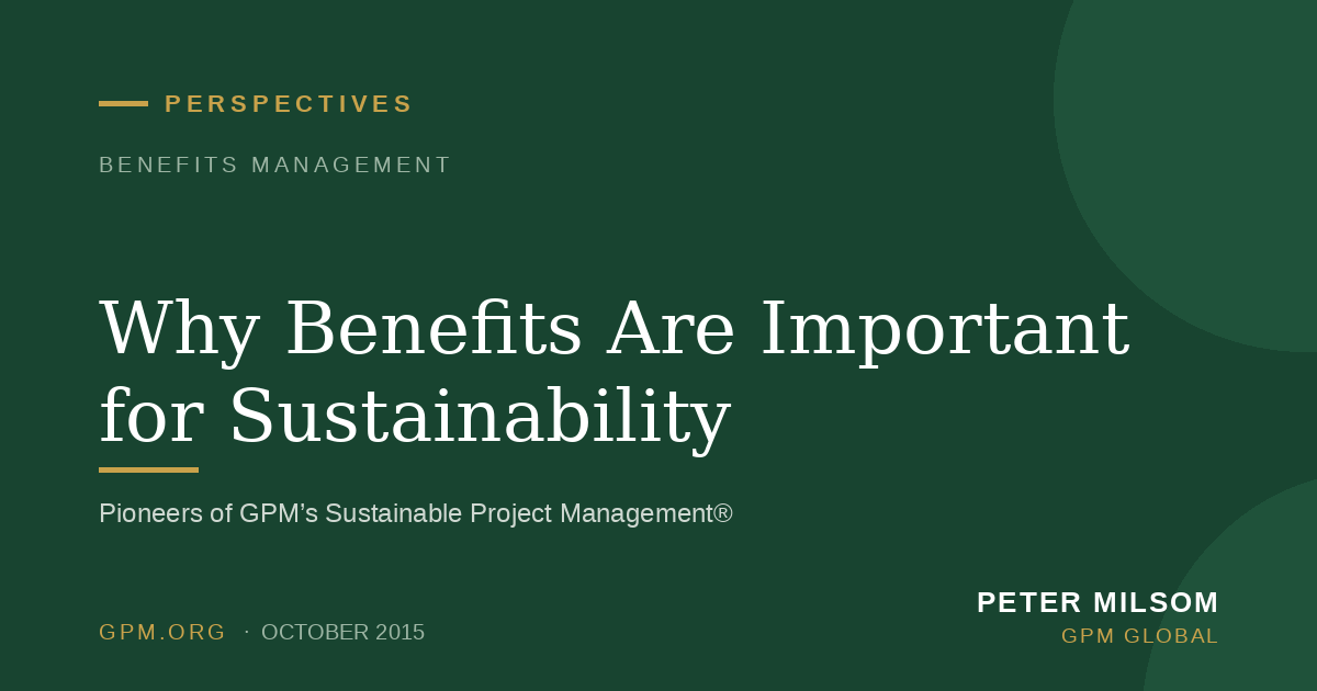 Why Benefits Are Important for Sustainability