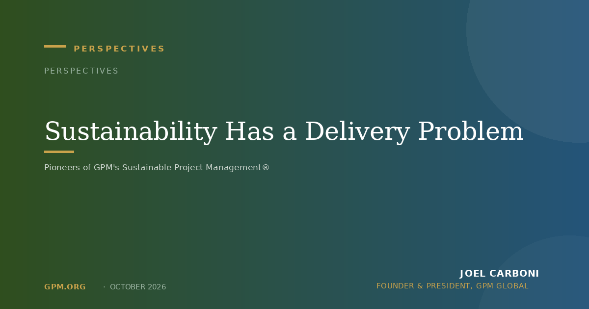 Sustainability Has a Delivery Problem