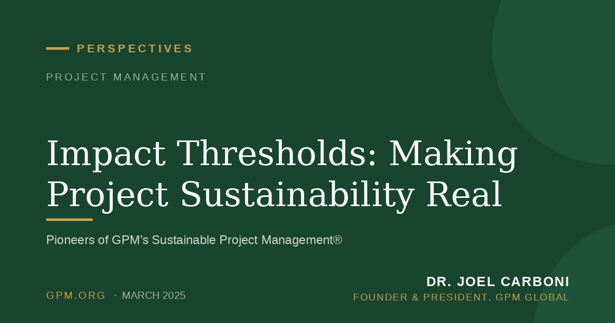 Impact Thresholds: Making Project Sustainability Real