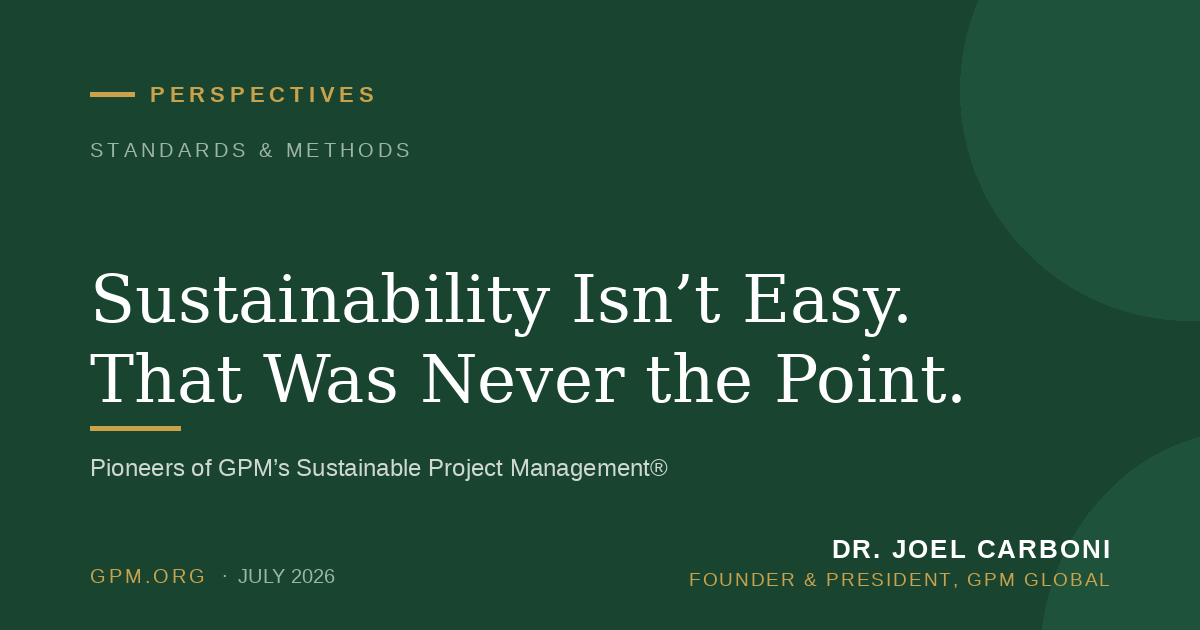 Sustainability Isn't Easy. That Was Never the Point.
