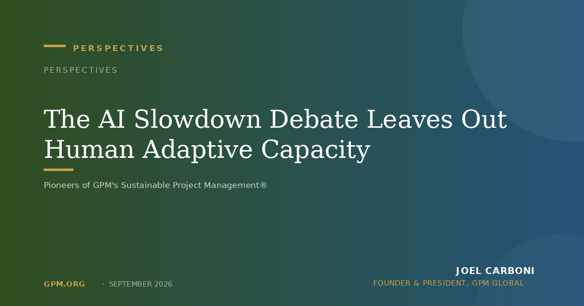 The AI Slowdown Debate Leaves Out Human Adaptive Capacity