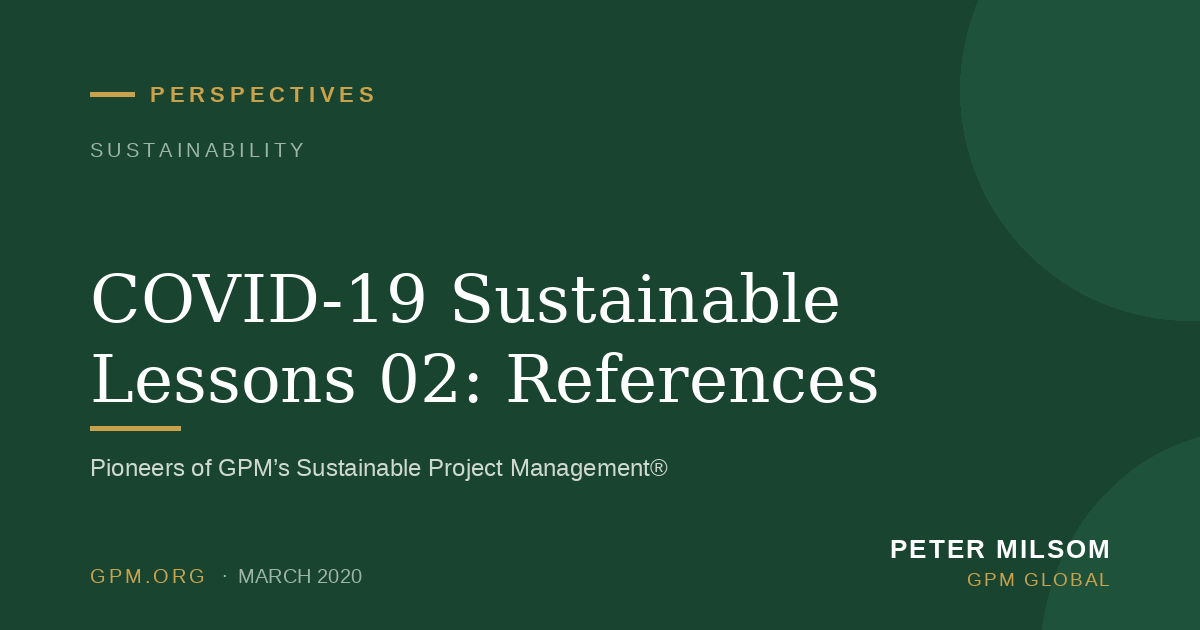 COVID-19 Sustainable Lessons 02: References