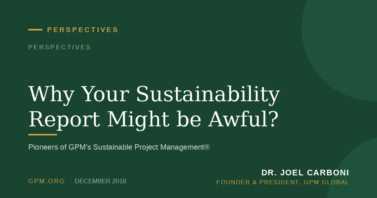 Why Your Sustainability Report Might be Awful?